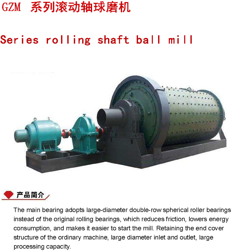 GZM Series rolling shaft ball mill